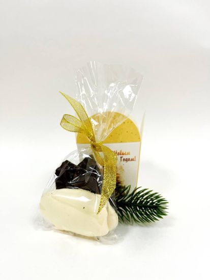 Счастье в шоколаде "Листки манго в белом и тёмном шоколаде" в стаканчике , 100гр