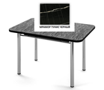 Стол Трилогия раздвижной В1, пластик Мрамор Тунис черный / Хром