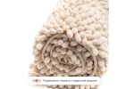 Набор ковриков для ванной и туалета Chenille Home One 50х80, 50х60 U-shape, молочный