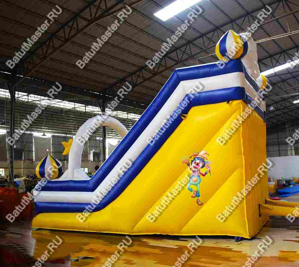 Надувная горка "Весёлый клоун - 2", 8*4*6 м