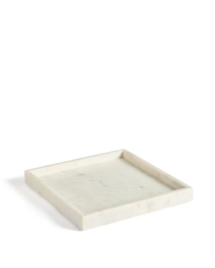 Поднос Serela из белого мрамора 35 x 35 см