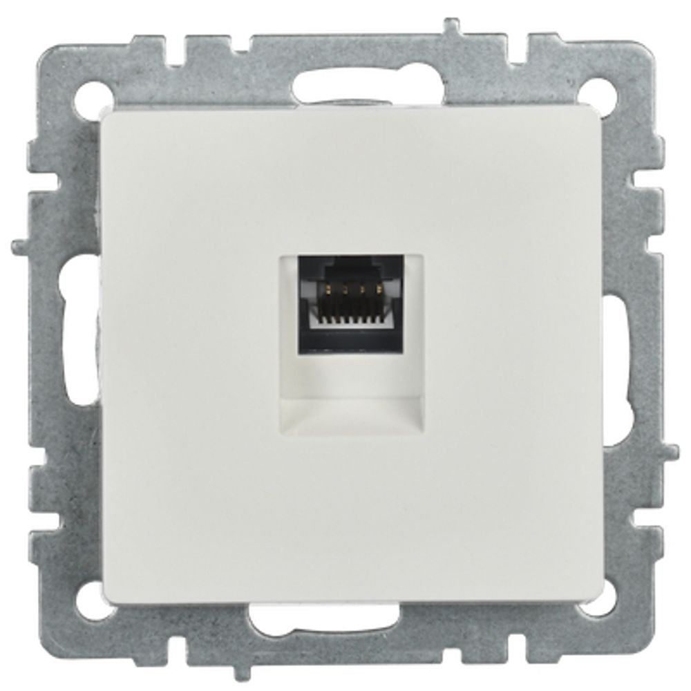 BRITE Розетка компьютерная RJ45 кат.6 РК11-БрБ белый IEK
