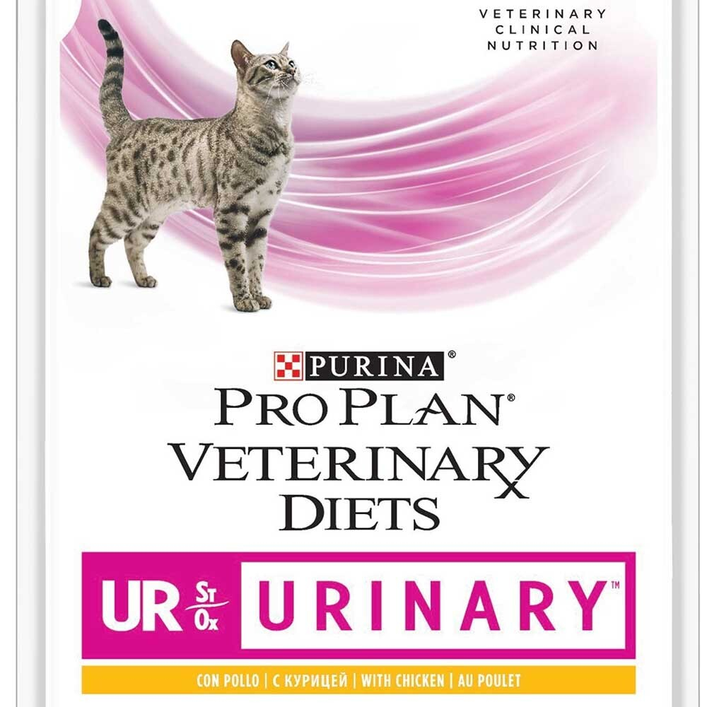 Pro Plan VET UR (курица) 85 г - диета консервы (пауч) для кошек при проблемах МКБ, Obesity Management ST/OX