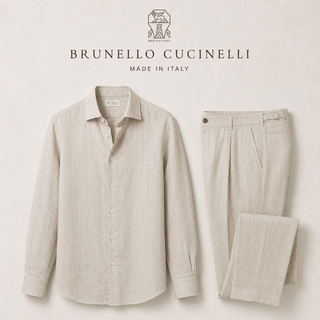 Мужские льняные костюмы Brunello Cucinelli