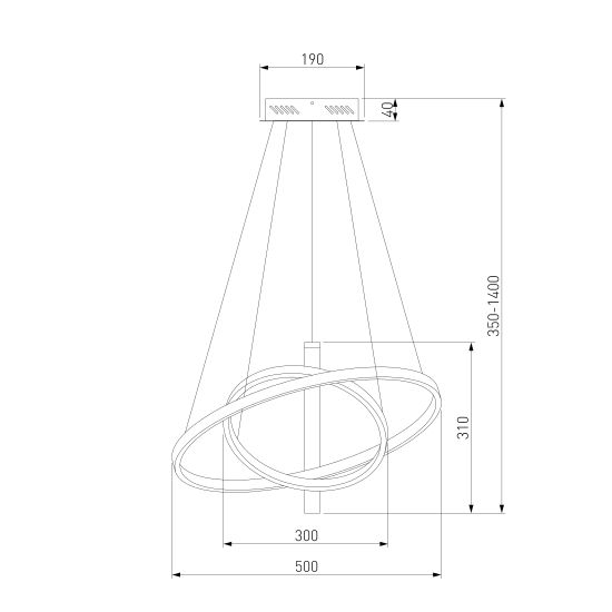 90270/1 / светильник подвесной / черный