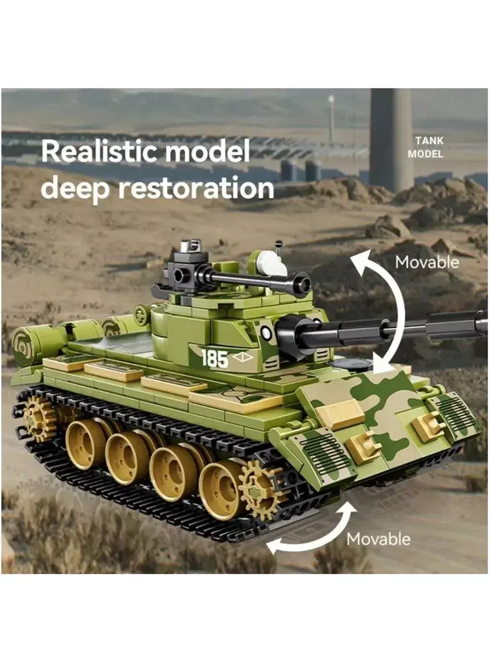 Конструктор Советский танк 378 деталей 6837