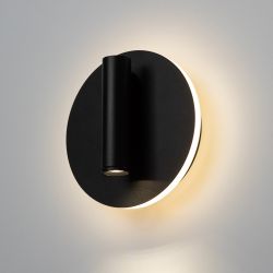 Светильник декоративный настенный светодиодный ЭРА EDGAR WL55 BK COB 5Вт / SMD 7Вт 4000К IP20 черный | Настенная подсветка