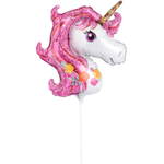 Шар Фольгированный Единорог Нежный голова (Ассорти)
