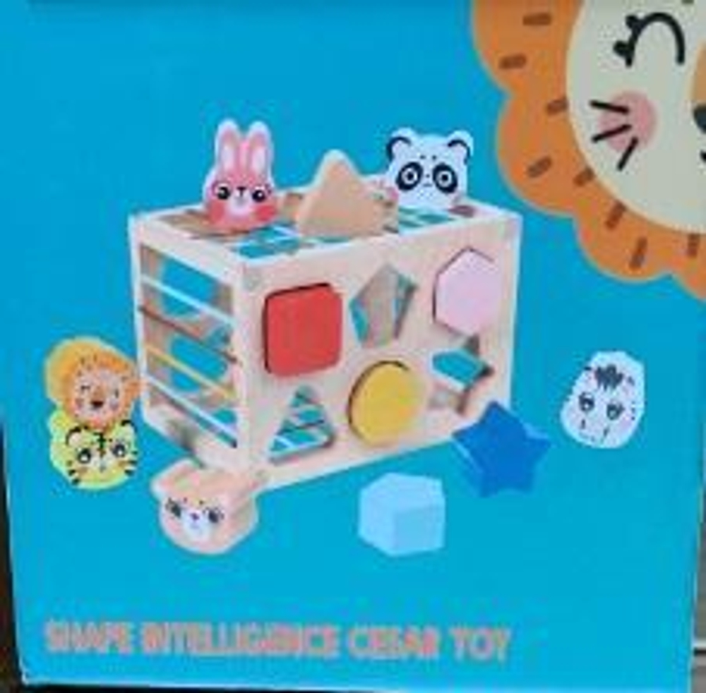 Развивающая игрушка деревянная Сортер кубик, коробка C-41818