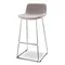 Барный стул Neo Soft 77 см, серый, ножки хром