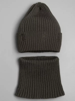 Шапка и снуд для девочки осенние