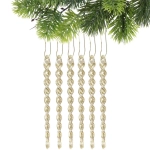 Подвеска «Волшебная сосулька» 13 см (набор 6 шт), Золото