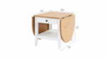 Стол журнальный с ящиком - аналог ИКЕА / ARKELSTORP/АРКЕЛЬСТОРП/ВУХТЫМ / IKEA , 140x65x52 см, белый/светло-коричневый