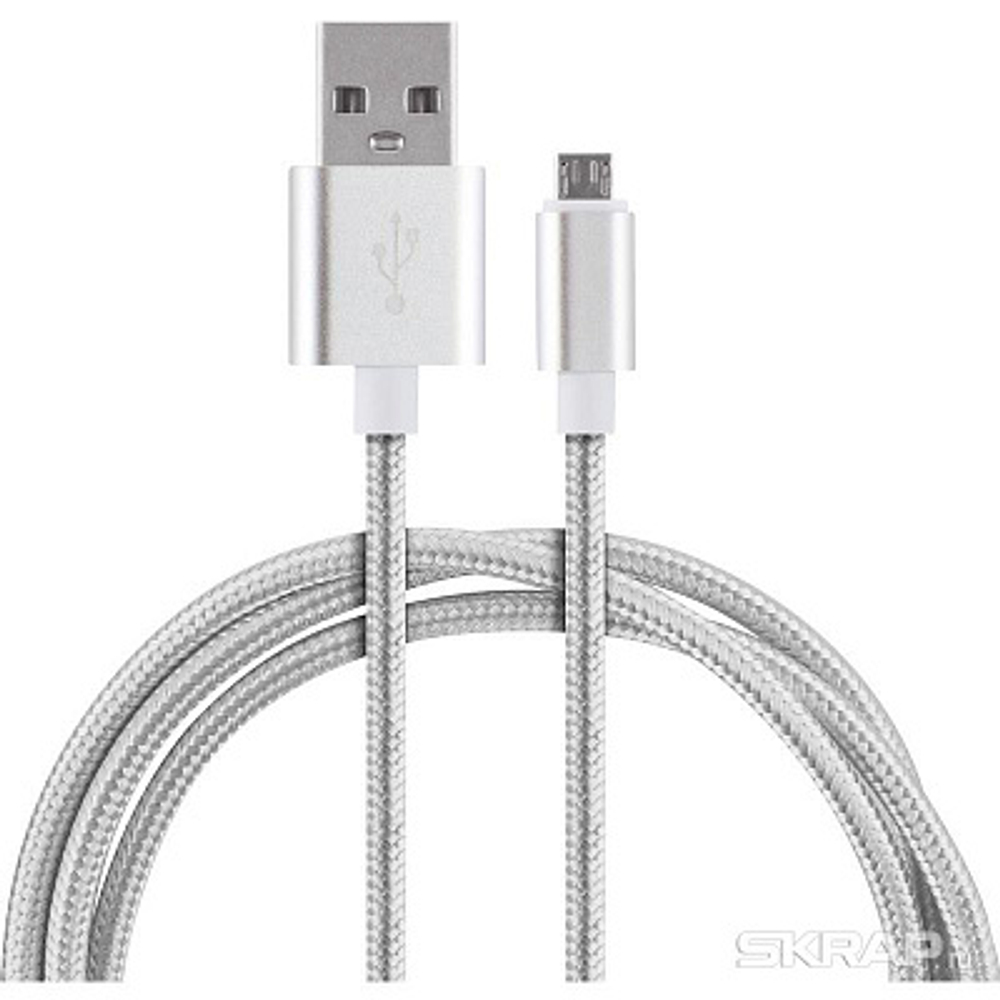 Кабель Energy ET-01 USB/MicroUSB, серебро