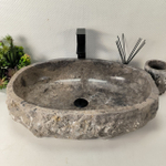 Каменная раковина из мрамора Erozy Grey EM-04974 (60*42*16) 0888 из натурального камня