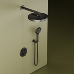 Душевой комплект Sancos Space встраиваемый c термостатическим смесителем, цвет вороненая сталь , арт. SC3006GMG
