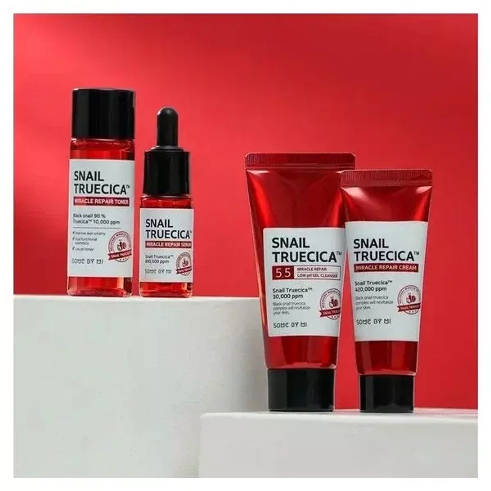 Some By Mi Набор-мини средств с муцином улитки - Snail truecica miracle repair starter kit