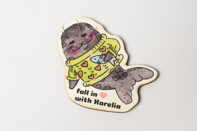 Магниты деревянные «Тёплая Карелия» (в ассортименте)