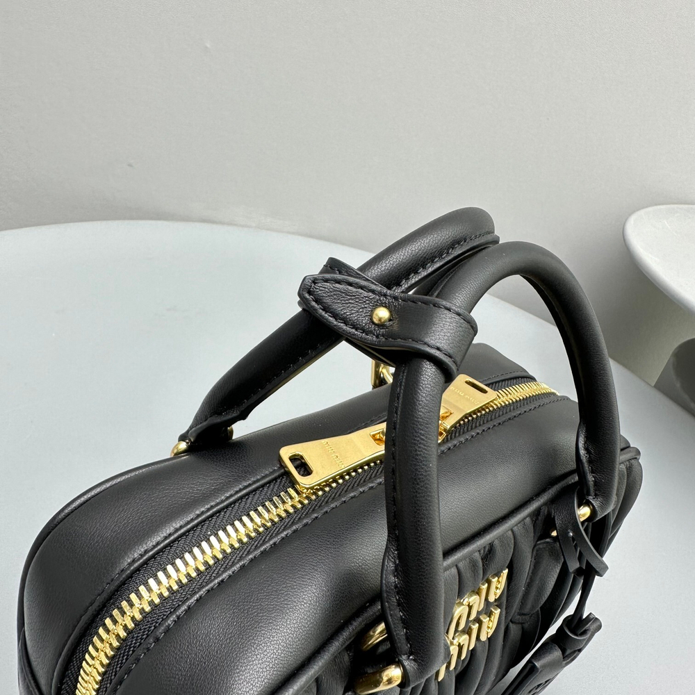 Miu Miu Matelasse Nappa Leather Top Handle Bag 24 cm