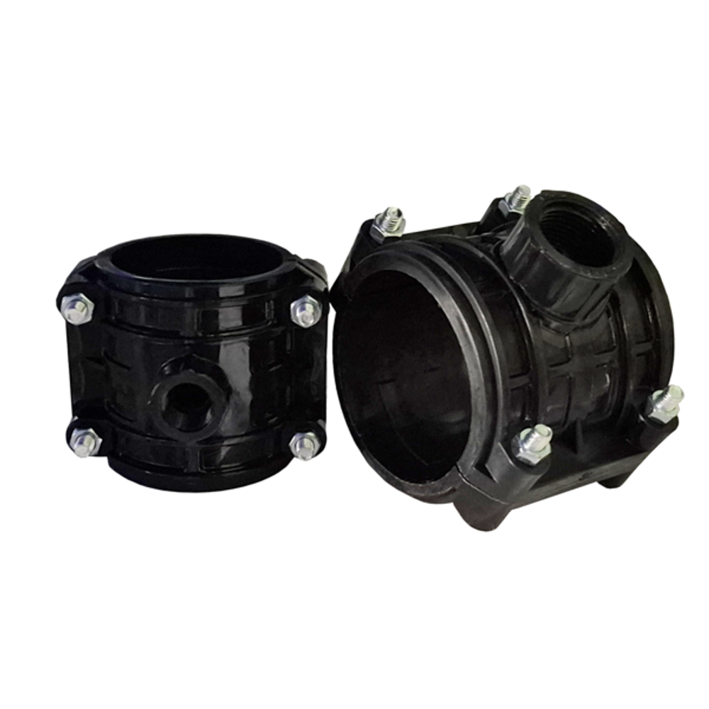 Седелка ПЭ с внут. труб. резьбой 160 - 2" 2 болта (обж.) ТПК-АКВА