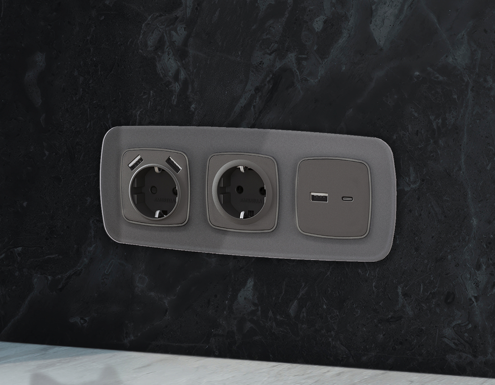 OF320652 Рамка OMEGA Radian (Антрацит серый Стекло органическое) 2-ая