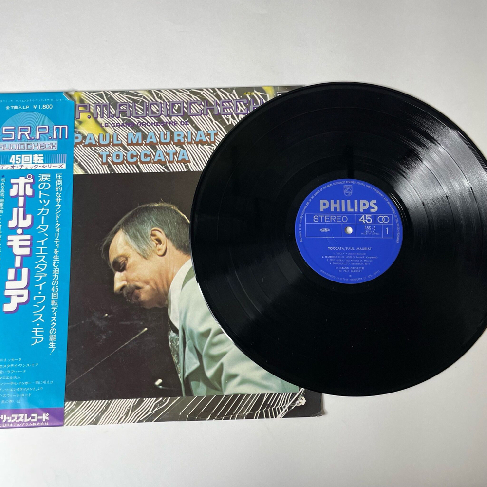 Винтажная виниловая пластинка LP Поль Мориа Le Grand Orchestre De Paul Mauriat Toccata (Япония 1977) (Obi) 45 RPM