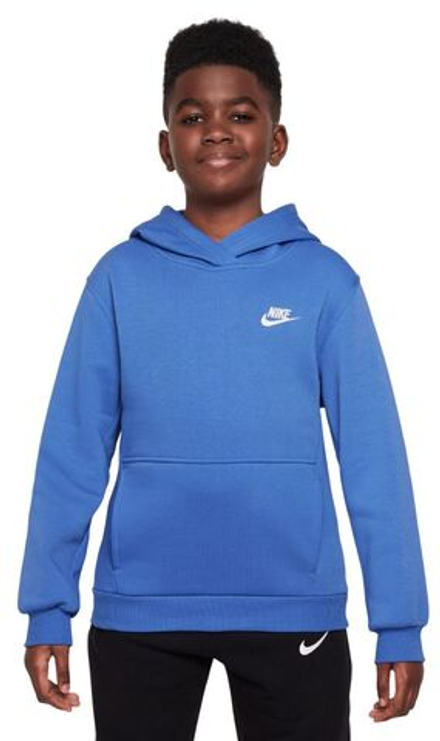 Детская теннисная толстовка Nike Kids Sportswear Club Fleece Pullover - comet blue/white