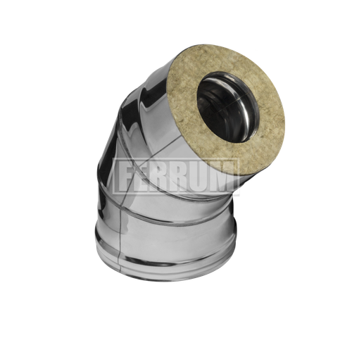 Сэндвич-колено 135° (430/0,5мм + оц.) Ф130х200