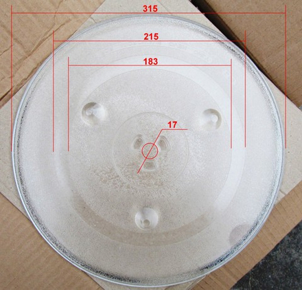 Тарелка для микроволновки 315mm (с крепл.10коп.) 9800053, N712, 4.63.060.30, см. N712