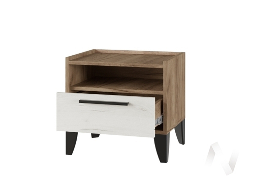 Тумба МТ-20 Спальня Модена (дуб крафт табачный/дуб крафт белый)