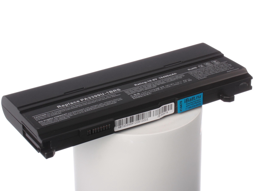 Аккумулятор iBatt 10400mAh, для Satellite M100-165 M110 M115-S3154 M40-237 A100-01Q A100-097 M105-S3041 M40-140 Equium A100