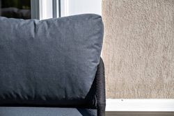 "Верона" лаунж-зона 5-местная плетеная из роупа (веревки), каркас алюминиевый темно-серый, роуп темно-серый