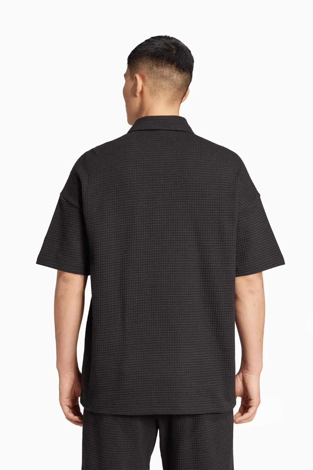 Футболка adidas Waffle Knit Polo Polo - черный