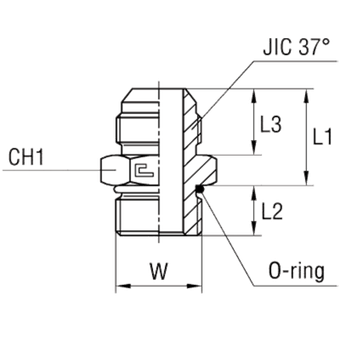 Штуцер FRLG JIC 1/2 - UNF 9/16