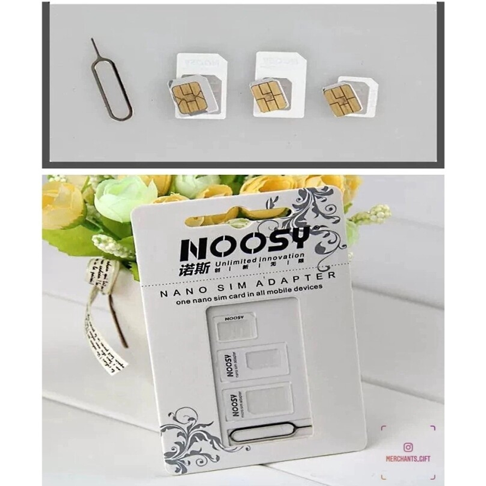 Переходник "Noosy" Sim - Nano Sim - Micro Sim, восстановитель Sim