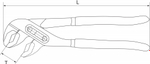 BJP0300 Клещи переставные с коробчатым захватом и ПВХ рукоятками, 300 мм, 0-44 мм