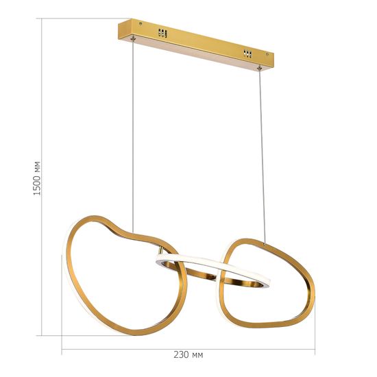 SL6505.203.26 Светильник подвесной ST-Luce Золотистый/Золотистый LED 1*26W 4000K ABRA