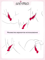Вакуумно-волновой стимулятор клитора Woma Isadora с точечным вибратором, красный