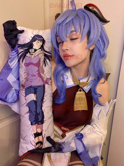 Мини дакимакура Хината Хюга из Наруто арт. M0558, 60х20 см