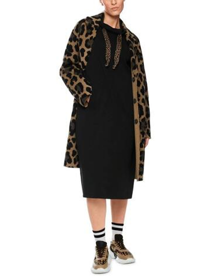 Marc Cain Платье из хлопка с воротником стойкой