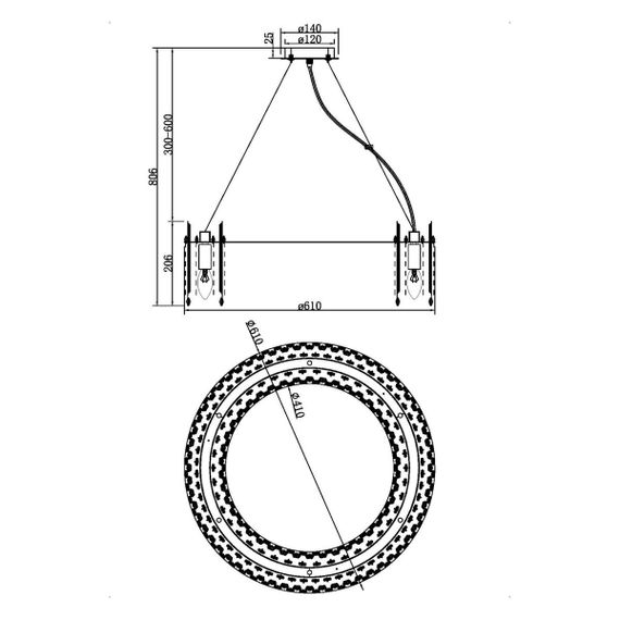 Подвесная люстра Maytoni Rocio MOD036PL-12N
