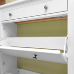 Обувница 2 отделения с ящиком КАНТРИ (IKEA HEMNES), 89х30х127 см, белая