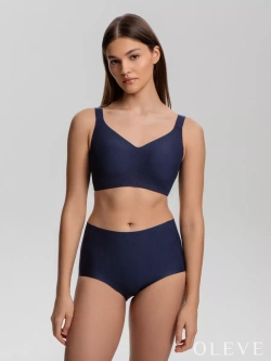Бесшовные трусы в рубчик Plus size