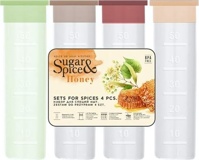 Набор для специй SUGAR&SPICE HONEY 4 шт. 135*32*116 мм микс