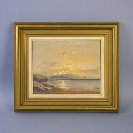 Винтаж: Винтажная картина «Золотые облака»