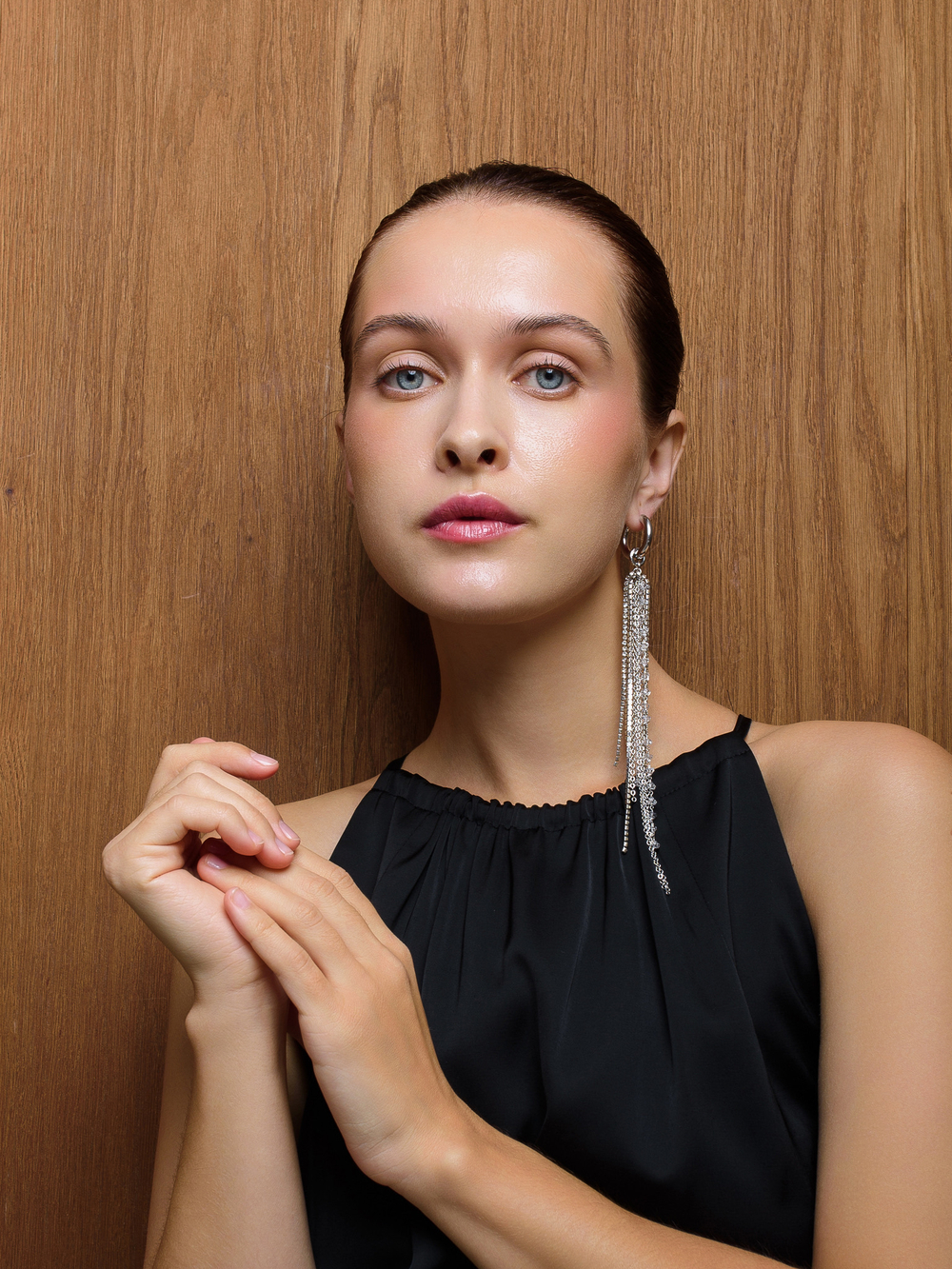 Моносерьга "Points white"