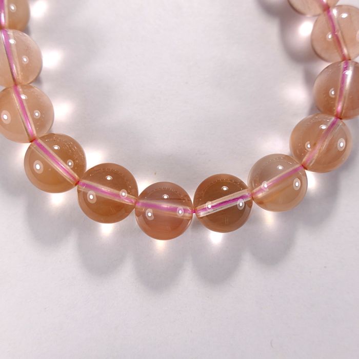 Бусина из кварца прозрачного с красным рутилом, класс АА, шар гладкий 10 мм