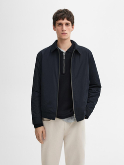 Massimo Dutti Легкая куртка с застежкой-молнией, темно-синий