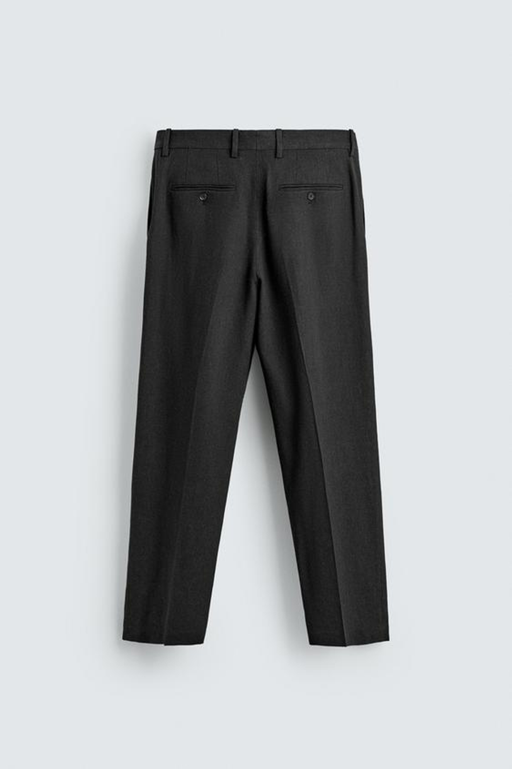 ZARA КОСТЮМНЫЕ БРЮКИ ИЗ ВИСКОЗЫ И КОНОПЛИ, ЧЕРНЫЙ