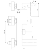 Смеситель для ванны с фиксированным изливом LEMARK CONTEST – LM5814CW